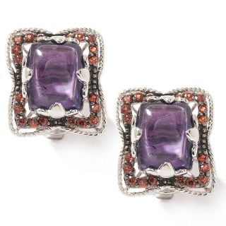 Opulent Opaques .4ct Amethyst and Orange Garnet Sterling Silver