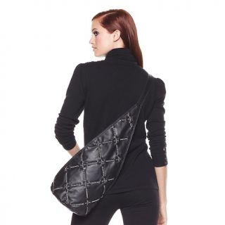 Patti for Hung On U Trish Leather Bag with Quilted Chains