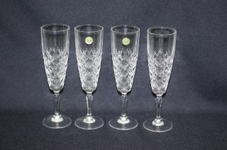  4 D'Arques Durand Dauphine Fluted Champagne Glasses