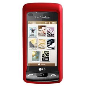 oem verizon lg env touch snap on hard cover metallic red shipped in