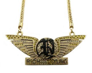 Gold Fabolous Rich Yung Pendant Necklace Chain New