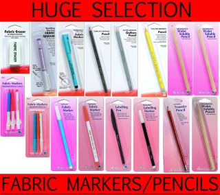 Hemline Sew Easy Fabric Markers Labelling Pens Pencil Accessories