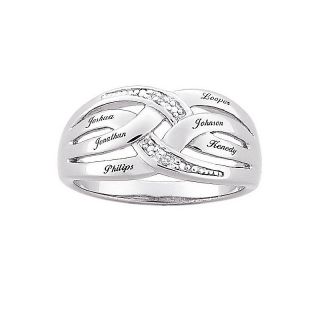 106 9987 sterling silver mother s diamond accent name ring rating 6 $