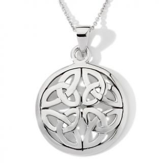 107 5565 sterling silver round trinity knot pendant with chain note