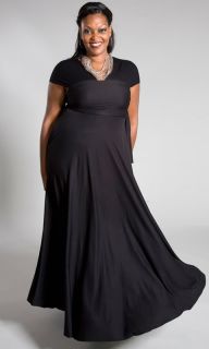 Sexy SWAK Designs Plus Size Anastasia Maxi Wrap Dress Black or Navy