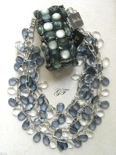 Cookie Lee Clear Blue Ice Facets Jewelry $16 00 $42 00