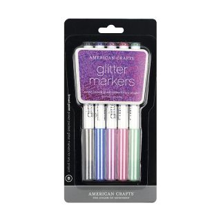 107 1853 scrapbooking american crafts broad point glitter markers 5