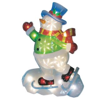 110 7126 winter lane battery operated icy lawn silhouette with