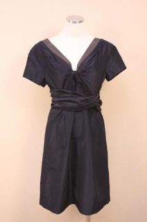 crew elizabeth wrap dress size 6 color dark navy 37908 retail $ 250