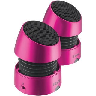 113 0124 ihome ihm79pc rechargeable mini stereo speakers pink rating
