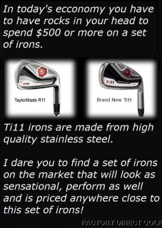 Up for auction is a brand new completely assembled set of Ti11 irons 4