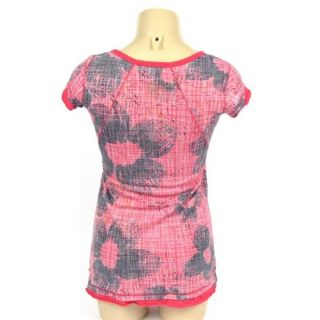 Erge Designs T Shirt Top Tee Print Lined Pink or White