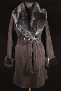 Caroline Black Ladies Womens Real Toscana Sheepskin Leather Jacket