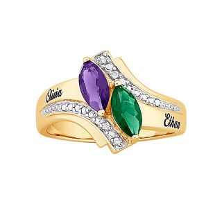 111 4934 18k gold plated sterling silver couple s marquise birthstone