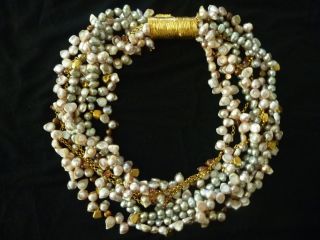 Mignon Faget Zea Maize Collar Pearl Necklace