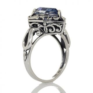 Orvieto Silver Pear Shape English Blue Quartz Ring
