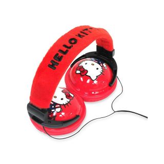 112 2656 hello kitty hello kitty foldable plush headphones red black