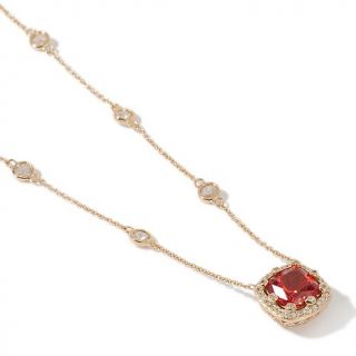 Jean Dousset 5.26ct Absolute™ and Created Padparadscha Frame at