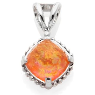 Sajen Silver by Marianna and Richard Jacobs Orange Simulated Opal and