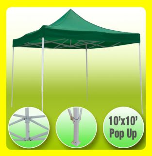 New 10x10 EZ Pop Up Party Tent Gazebo Canopy Green 03