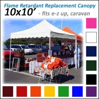 New 10x10 Flame Retardant Canopy Top for EZ Up Models Red Blue White
