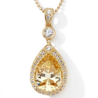 118 751 absolute 5 82ctpear shaped canary pendant with 17 chain note