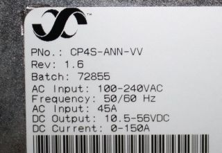  Rectifier DC Power Supply Rack CP4S ANN VV Parts/Repair Bad Cord