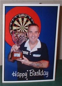 Phil Taylor Personalised Birthday Greetings Christmas Get Well Card T1