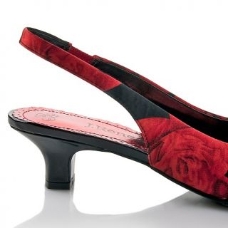 Renee Accent Satin Slingback Pumps with Rosettes