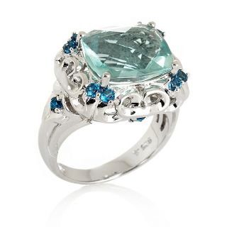  fluorite and london blue topaz sterling silver ring rating 2 $ 119 95