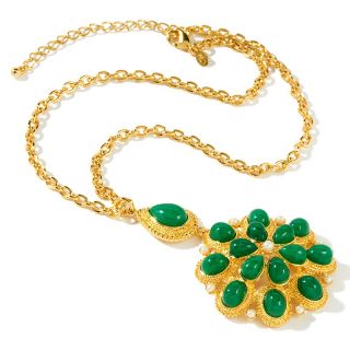 Jewelry Necklaces Drop Rita Hayworth Collection Jade Pearl Flower