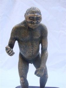 Antique Bronze Figure Prehistoric Man Cave Ape Primitive Sculpture