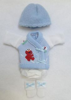Ellery Kish OOAK Baby Doll 4 PC Diaper Shirt Clothes Outfit 5 6 Elmo