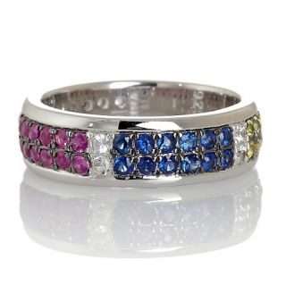 Jewelry Rings Gemstone 1.33ct Multicolored Sapphire Sterling