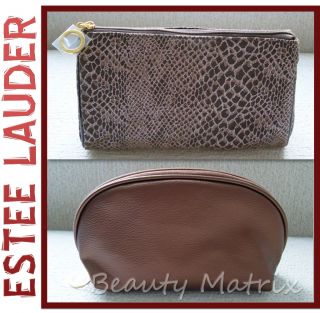 Estee Lauder Cosmetic Bag Makeup Pouch Brown Copper