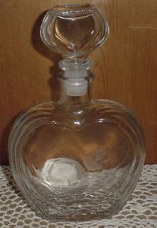 Princess House Heritage Etched Heart Shaped Decanter