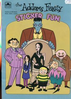 RARE The Addams Family Sticker Fun Like New 1993 with Stand Up Figures