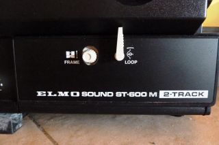 Elmo St 600 2 Track 8mm Sound Projector Excellent Condition Vintage