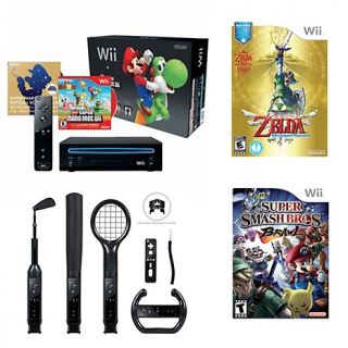 Nintendo Nintendo Wii System Bundle with 3 Games and 6 piece Accessory