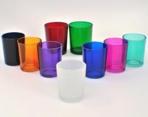  Colored Glass Votive Candle Holder