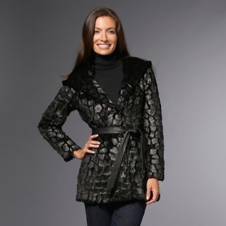 143 842 iman iman platinum collection croco design faux fur jacket