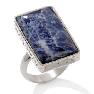Jay King Skyway Stone Sterling Silver Rectangular Ring at