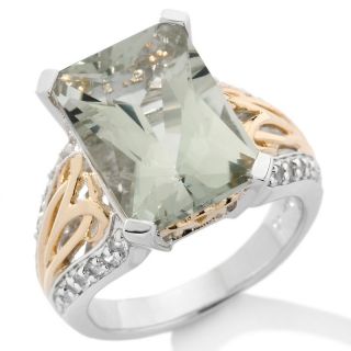  prasiolite and white topaz 2 tone ring note customer pick rating 141