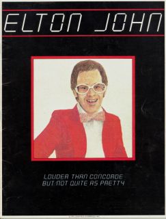 Elton John 1976 Louder Than Concorde Tour Program Book