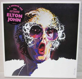 ELTON JOHN Australian 5 LP VINYL Box Set poster 1979 NEAR MINT