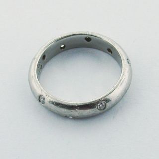 Estate Tiffany Co Etoile Platinum Diamond Wedding Ring