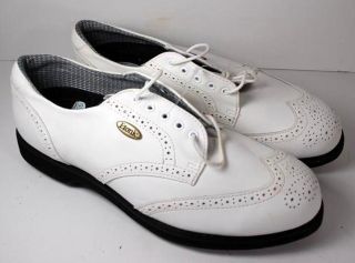 Etonic White Dri Lite Gore Tex Saddle Golf Shoes Mens 9 5