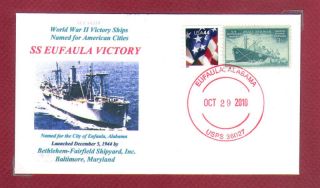 Eufaula Victory SHIP Named for City of Eufaula Alabama Cacheted Cover