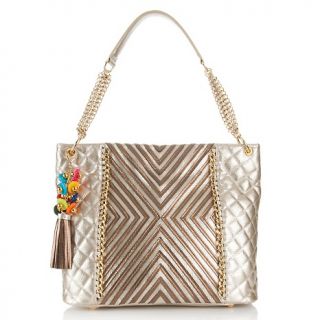 153 519 sharif sharif quilted patent and suede chevron tote with