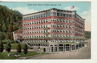  AR Eureka Springs Basin Park Hotel Postcard